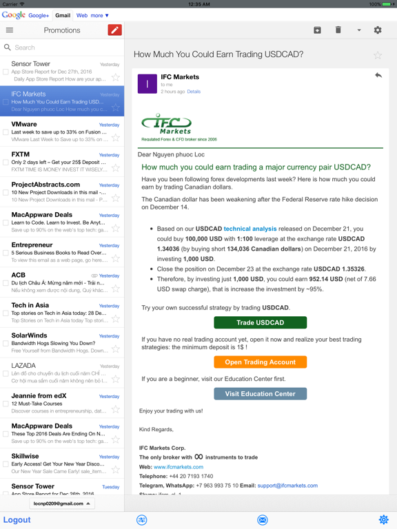 Screenshot #5 pour Secure Mail for Gmail: safe email with TouchID