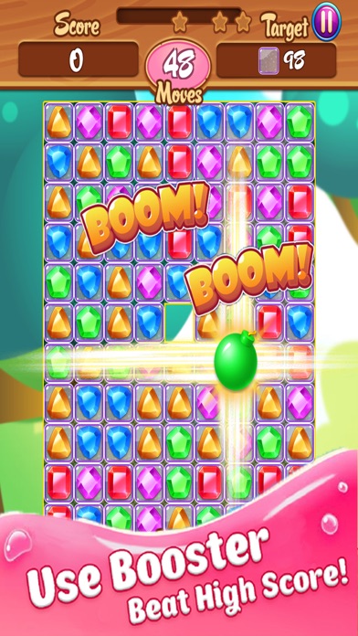 Jewel Blast Legend Delicious Gummy Match 3 Game iPhone screenshot