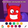 Funny monster coloring book for kids