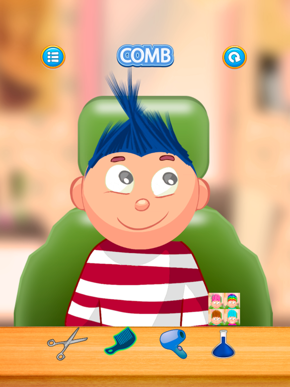 Screenshot #6 pour Expérience de jeux / coupe de cheveux (bleu foncé)