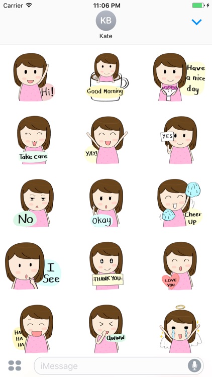 Chiaki The Cute Girl English Sticker