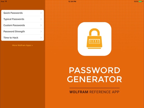 Screenshot #4 pour Wolfram Password Generator Reference App