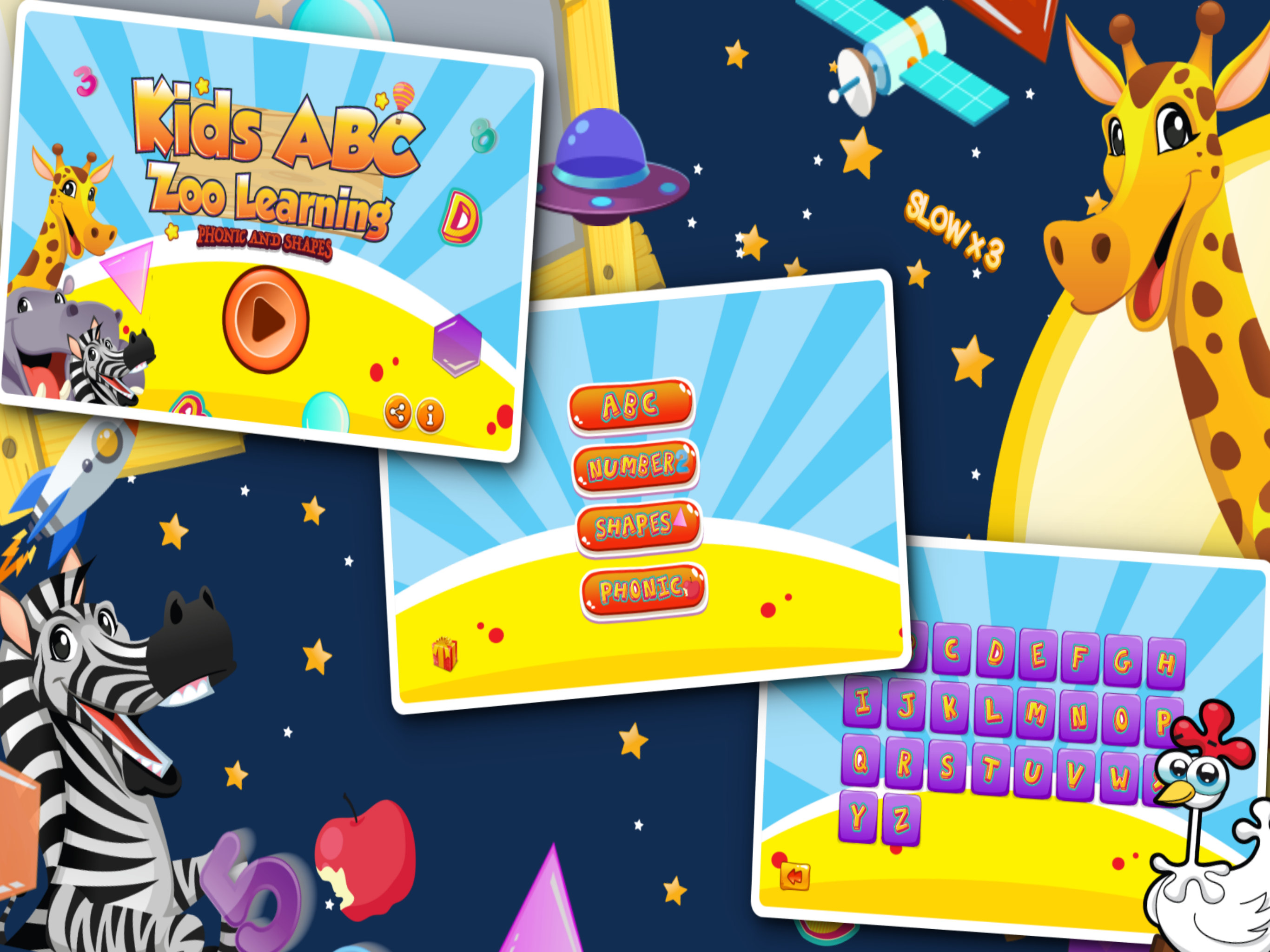 Kids ABC Zoo Learning Phonics And Shapes Games screenshot 4