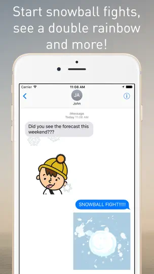Captura de pantalla de The Weather Network Stickers For IMessage en iPhone 1