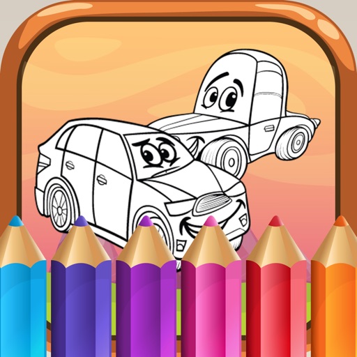 Free Coloring Book for Kids - Cartoon Car