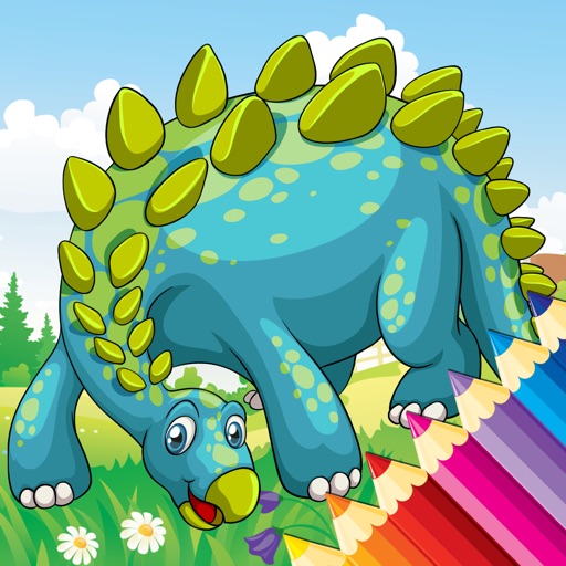 dinosaur coloring best books for kids to read free icon