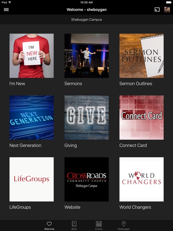 Crossroads Community Church WI iPad screenshot 1 - Education app