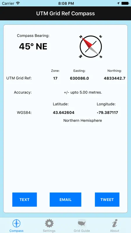 UTM Grid Ref Compass screenshot 1 of 3