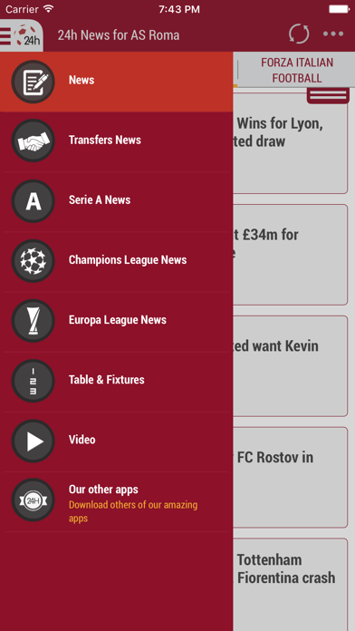 24h News for AS Roma Screenshot
