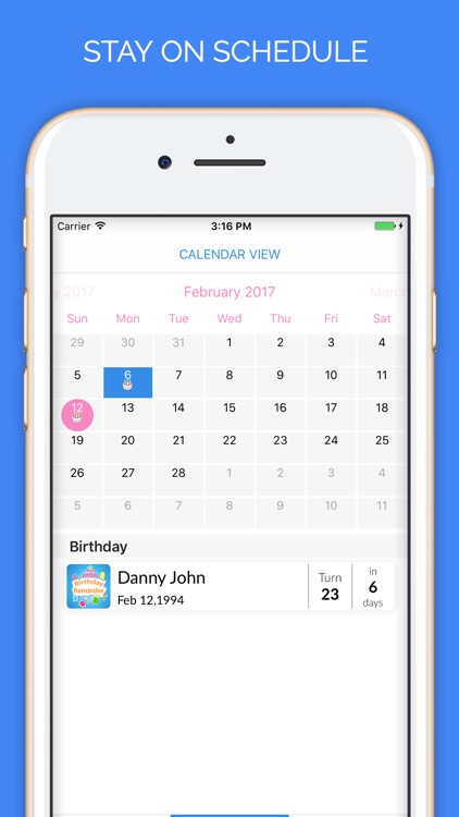 Birthday Love  - Birthday calendar and reminder