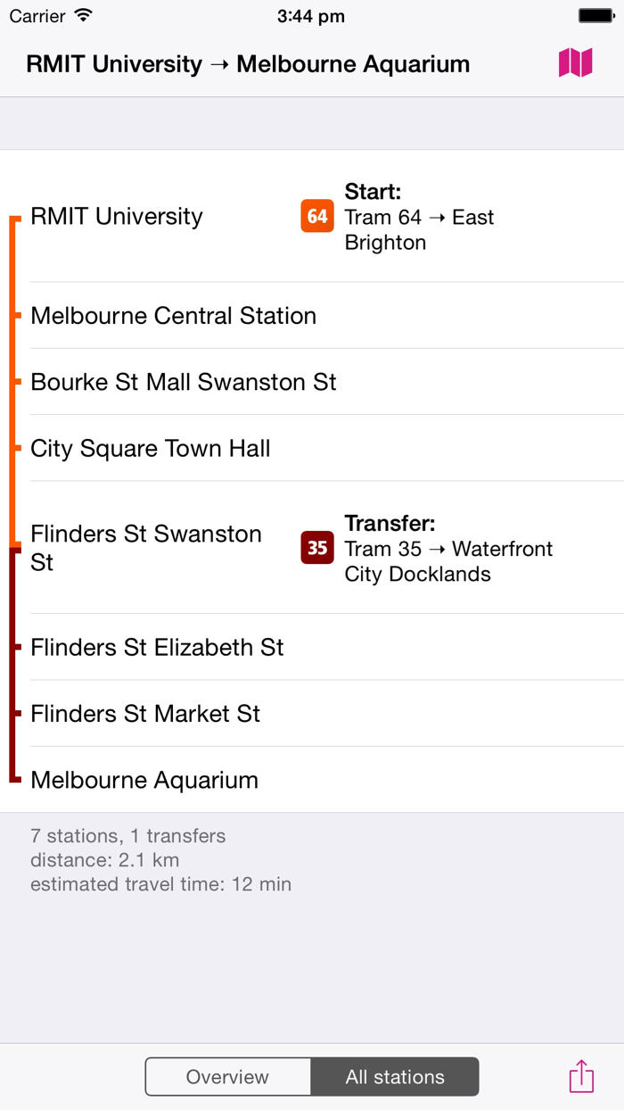Melbourne Rail Map Lite
