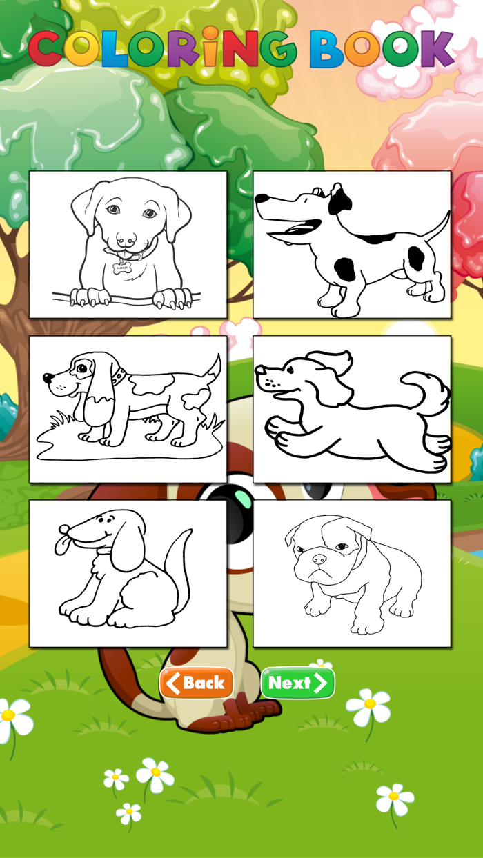 Cute Dogs Coloring book For Kid
