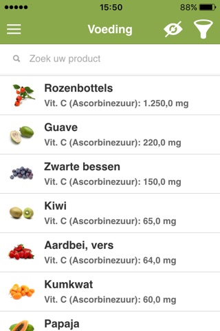 Voedingswaardetabel screenshot 4