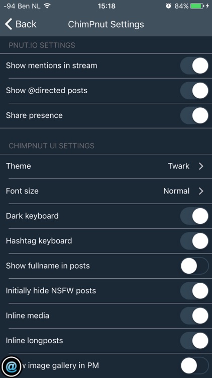 ChimPnut - Microblog client, Messaging and Patter screenshot-4