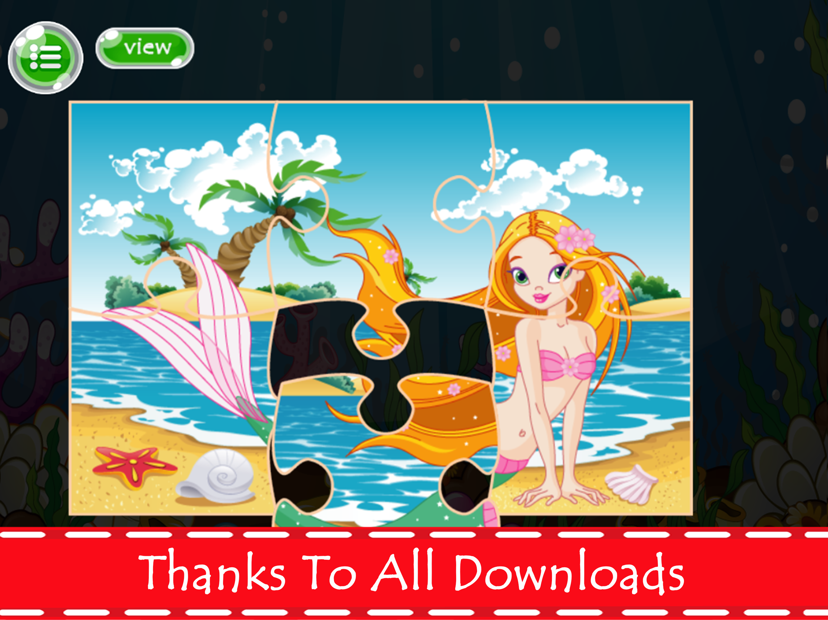 Mermaid Princess Jigsaw Puzzles Games For Kids