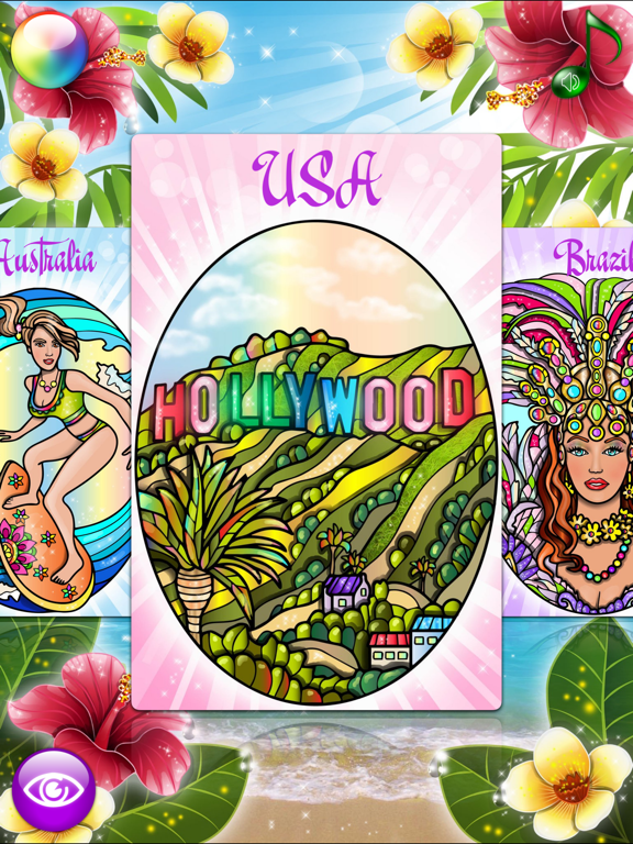 Nature Coloring Books Monkey Lion Pages for Adults iPad screenshot