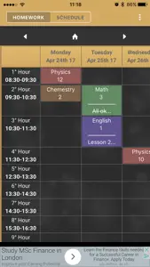 iClassSchedule screenshot #1 for iPhone