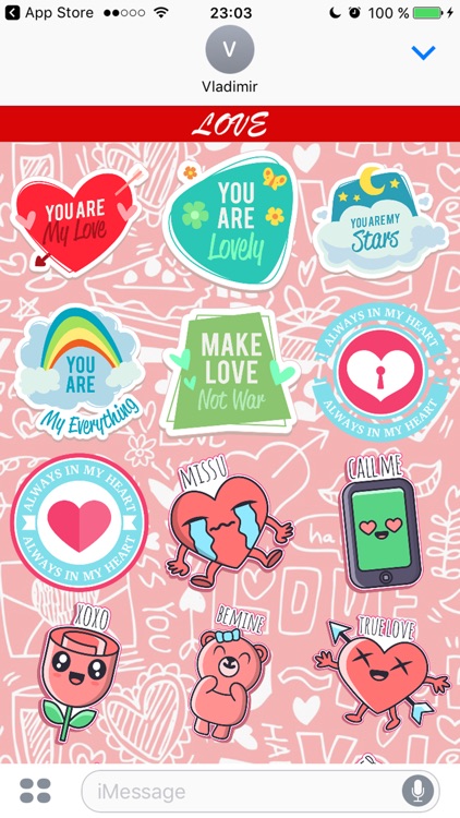 Love - Stickers for iMessage screenshot-2