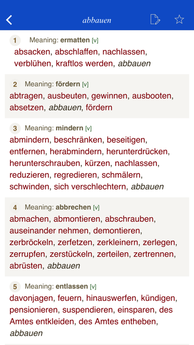 Screenshot #3 pour German Synonym Dictionary