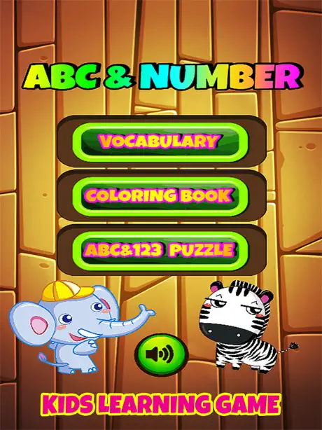 ABC & Número Kids Coloring Book Vocabulário Puzzle