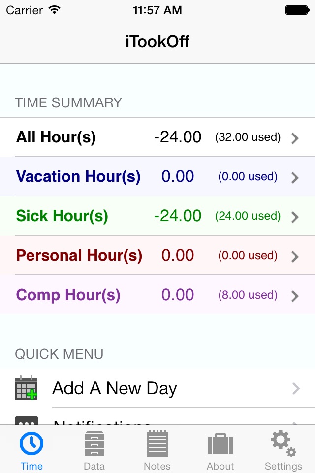 iTookOff Paid Leave Tracker screenshot 2