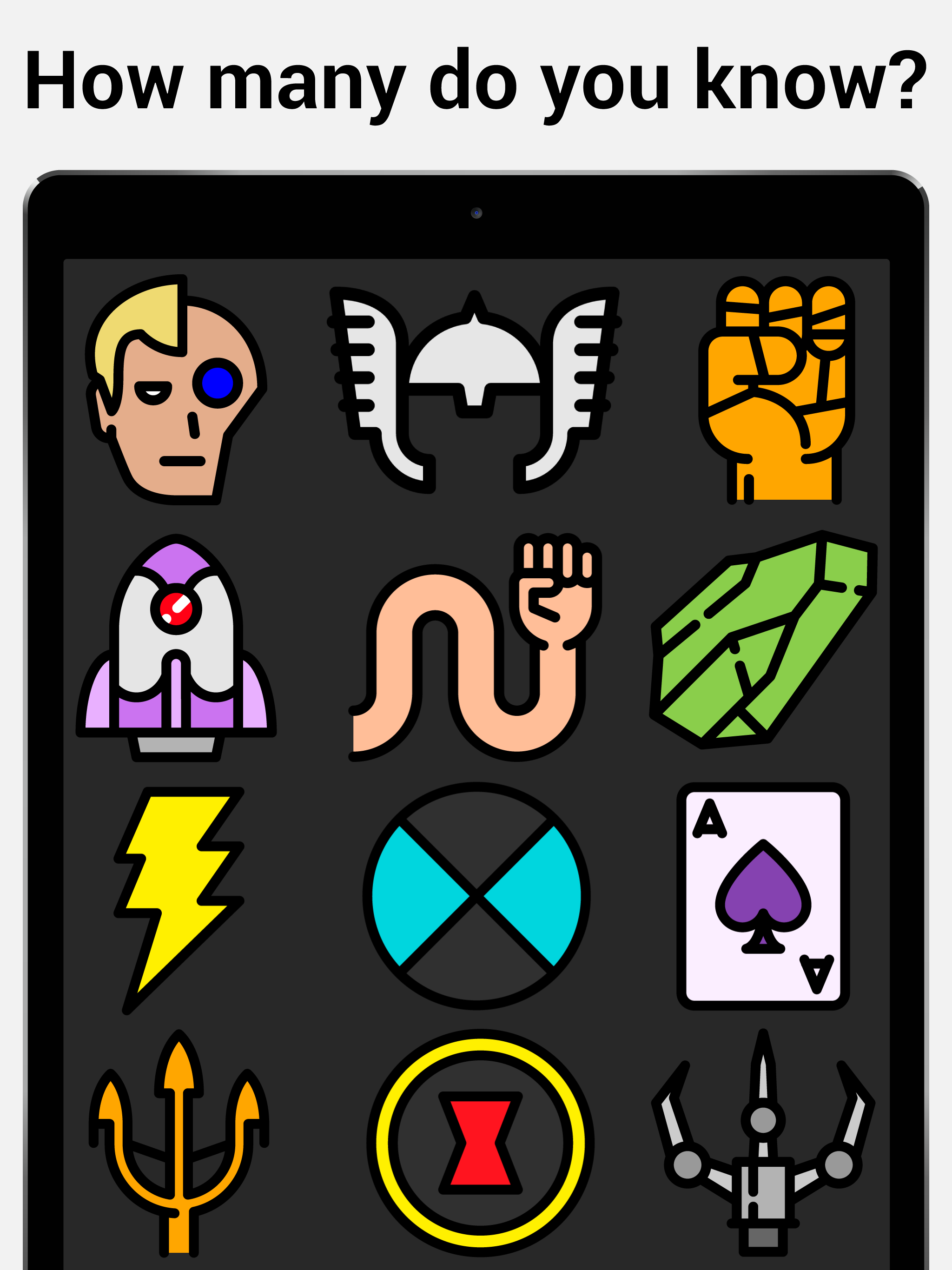 Superhero Quiz Trivia Game - Superheroes,Villains
