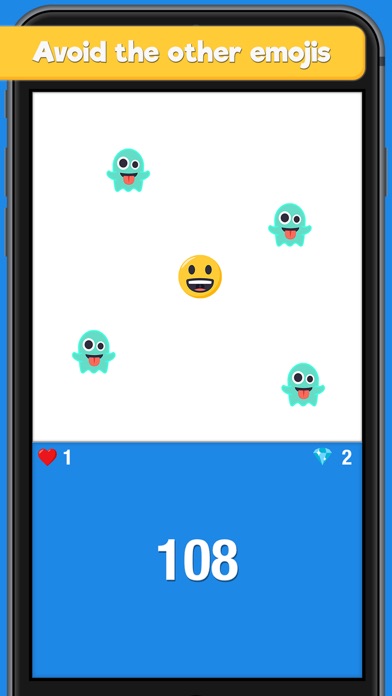 Screenshot #1 pour Dodge the Emoji - An Endless Dash & Avoid Game