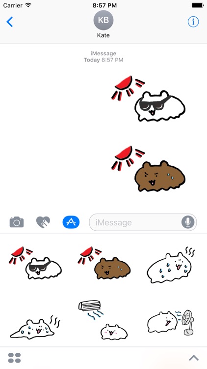 Summer Hamster Stickers for iMessage by Design 73