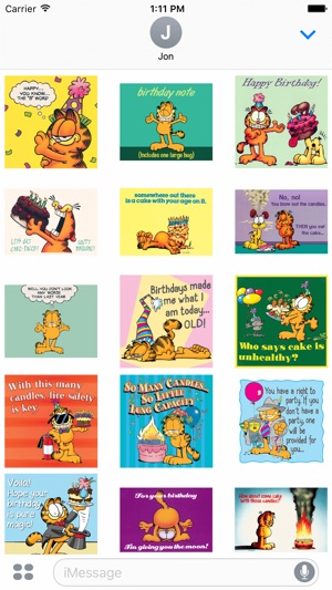 Garfield's Animated Birthday Card Stickers(圖3)-速報App