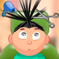 Child game - black hair cut