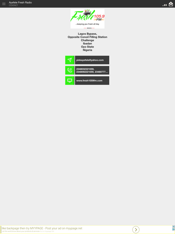 Ayefele Fresh Radio iPad screenshot 4 - Music app