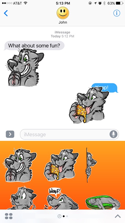 Grey Wolf Stickers