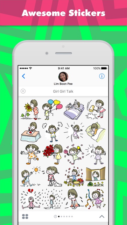 Girl Girl Talk stickers by wenpei for iMessage