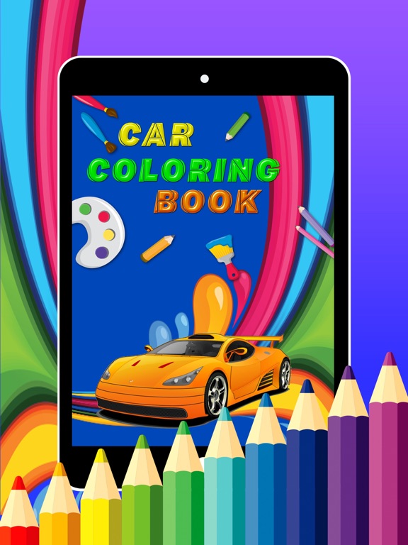 HandPaint Cars - Cars coloring book for toddlers iPad screenshot