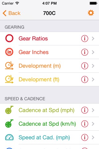 Bike Gear Ratios - Calc Speed,Cadence,Developmentのおすすめ画像2