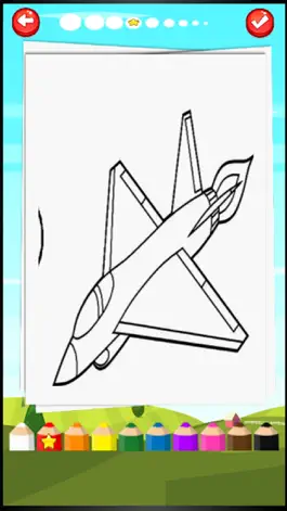 Game screenshot AeroPlane Coloring Book for Kids Preschool Learn mod apk
