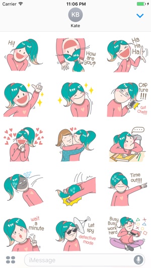 Scarlett The Happy Girl English Stickers(圖1)-速報App
