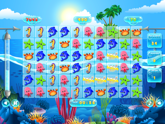 Screenshot #6 pour Poisson Mer Animaux Puzzle Amusement Match 3 Relax