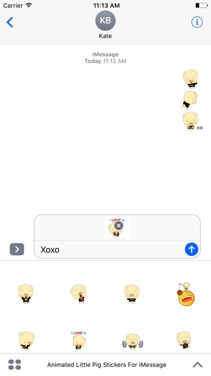 Animated Little Pig Stickers For iMessage