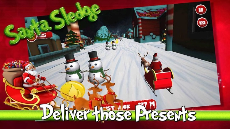 Fly sleigh Santa Christmas gift