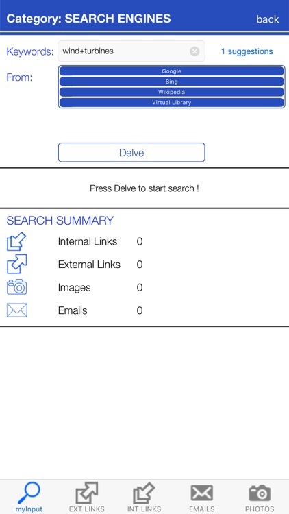 Delve Deep Search Engine