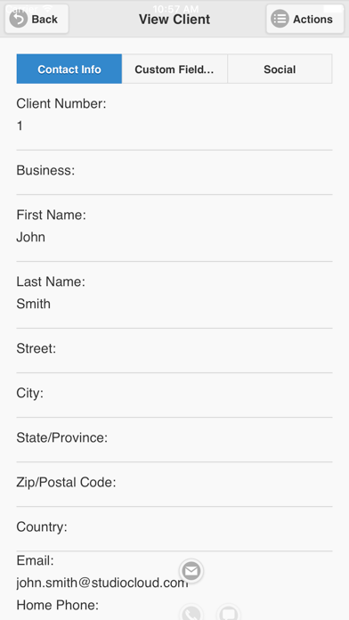 StudioCloud app screenshot