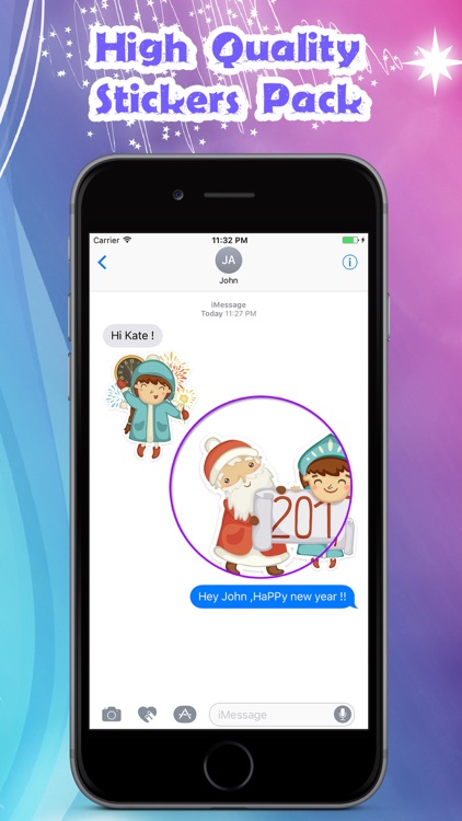 Cute Christmas Girl Stickers Pack for iMessage screenshot-3