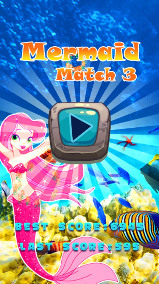 #1. Mermaid Match 3 Puzzle-Mermaid Drag Drop Line Game (iOS) 由: Manaichai Srimarueang