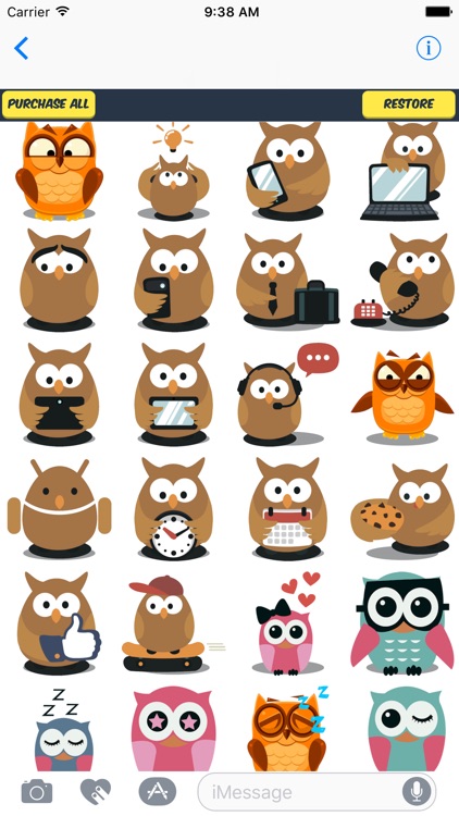 Cute Owl Stickers - 80+ Owl Emoji Sticker Pack