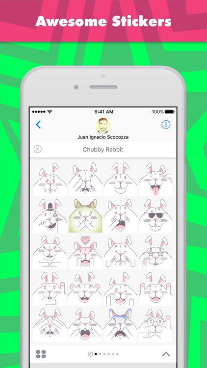 Chubby Rabbit stickers by Ignacio Scocozza