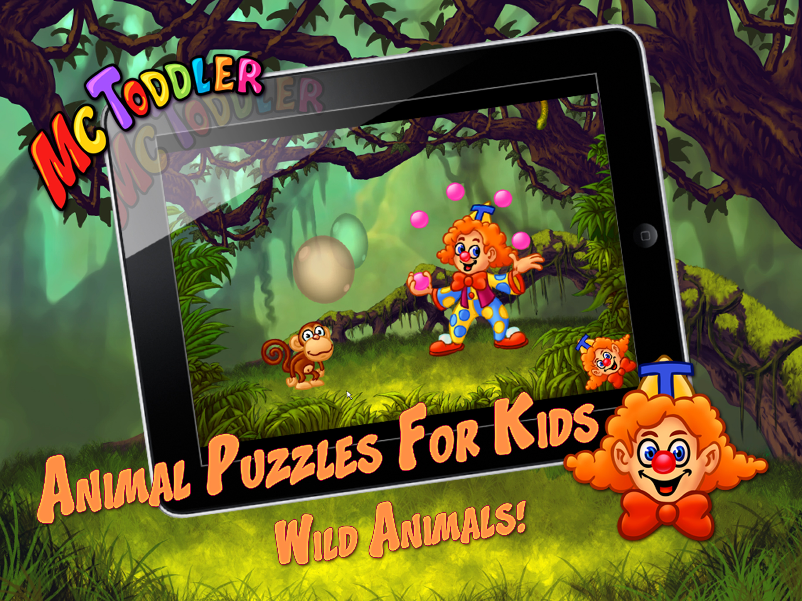 Free wild animals puzzles for kids and babies