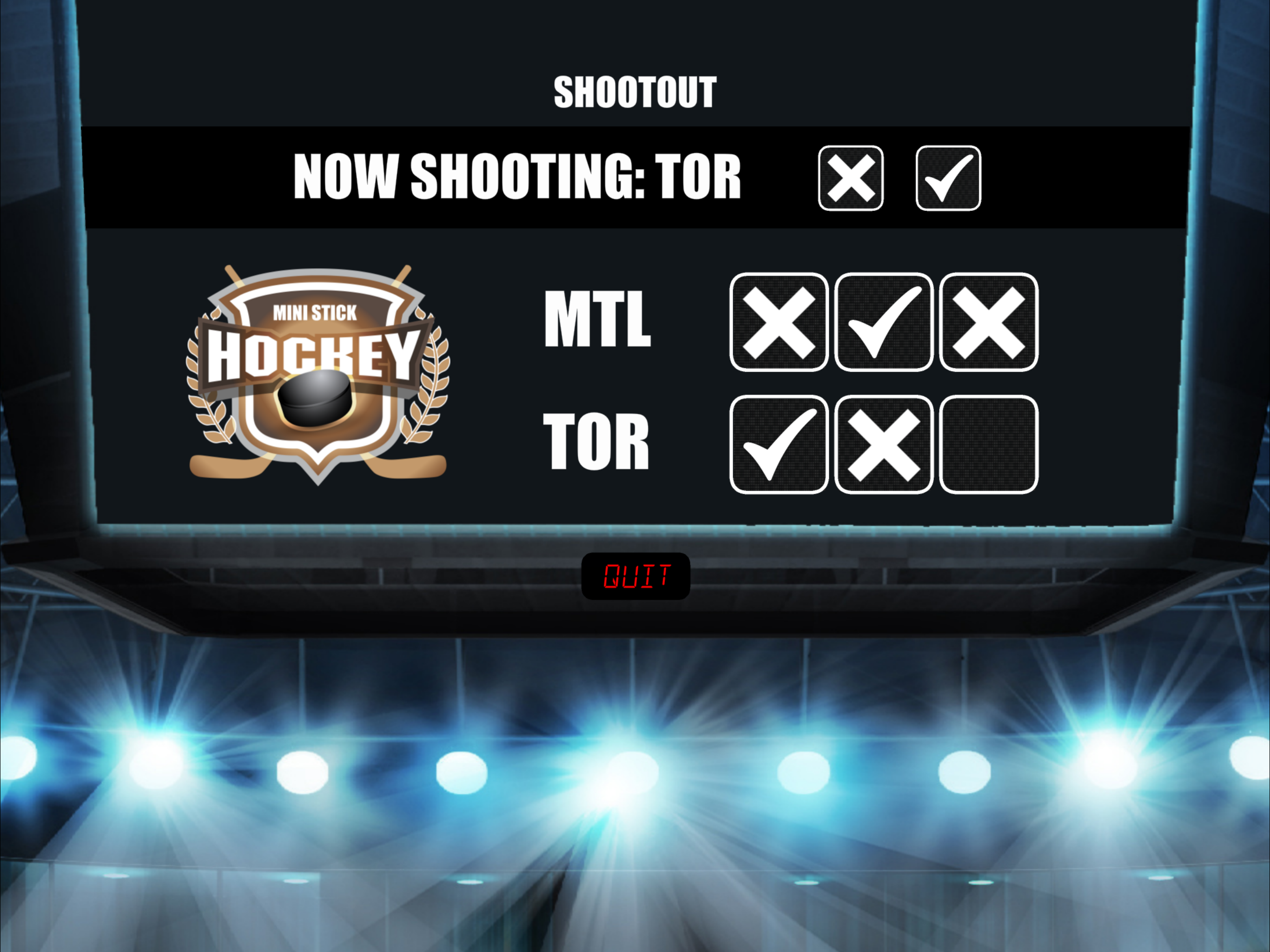 Mini Stick Hockey Scoreboard