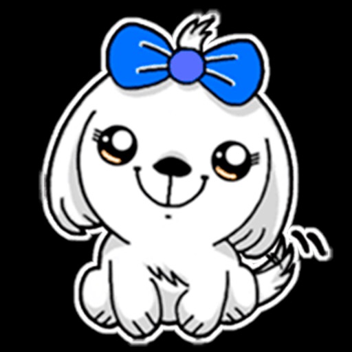 Cute Girl Dog Stickers icon