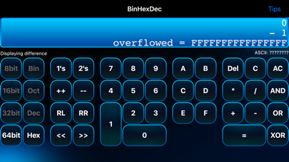 BinHexDec - Programmers Calculator iPhone screenshot 4 - Utilities app